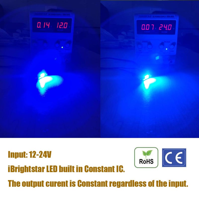 iBrightstar 9-30V Extremely Bright DE3175 DE3021 Festoon LED Bulbs Error Free 1.25" 31mm for Interior Map Dome Lights and License Plate Courtesy Lights, Blue - Image 4